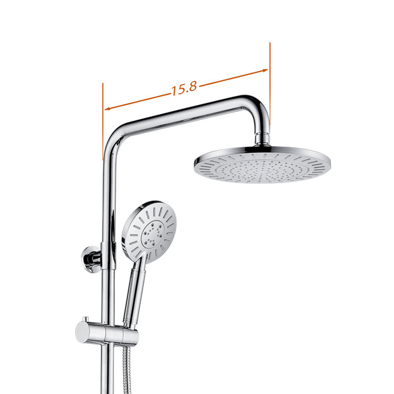 Bright Showers Dual Shower Head Combo Rain Shower Heads System with